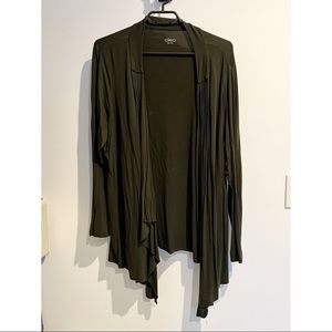 Cleo dark army green cardigan